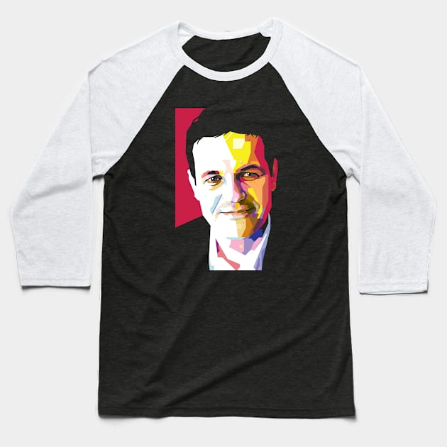 Khaled Hosseini Baseball T-Shirt by difrats